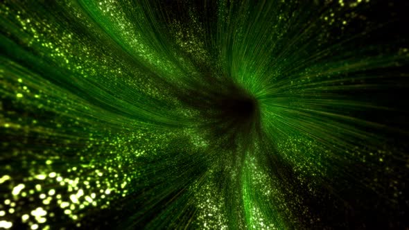 Dark Green Abstract and Hypnotizing Wormhole Vortex Background