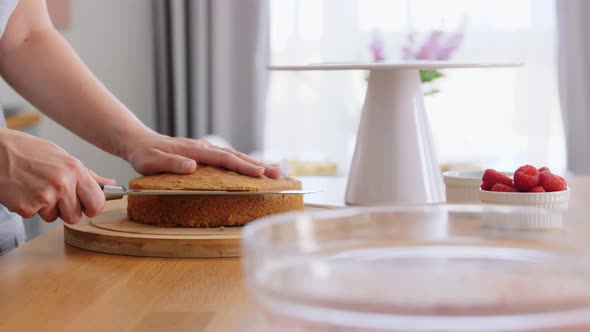 Woman Cooking Food and Baking on Kitchen at Home alt