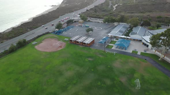 Soaring Over California Empty School