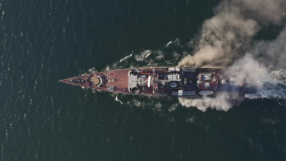 Combat Ship at Sea alt