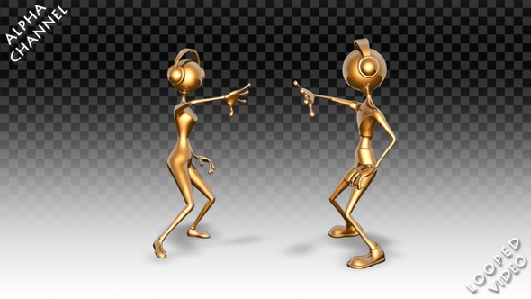 Gold Man and Woman - Dance Hello Pack  alt