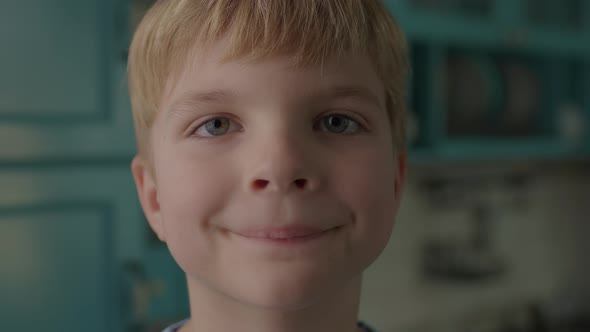 Portrait of Smiling Preschool Boy Looking at Camera alt