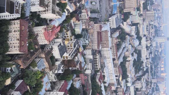Vertical Video  Kyiv Ukraine Aerial View of the City alt