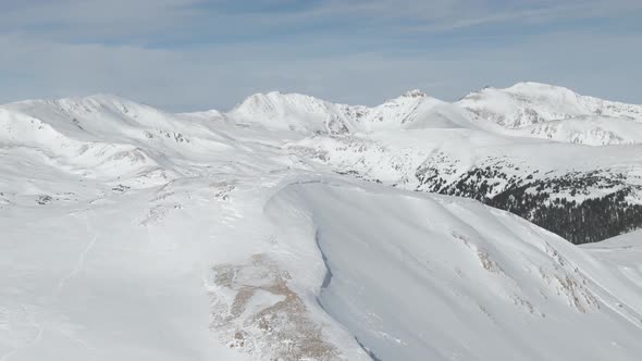 Aerial views of mountain peaks from Loveland Pass, Colorado alt