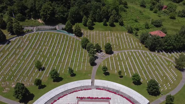 Flying Above The Graves Of Murdered Men And Young Boys In Potocari, Srebrenica V9 alt