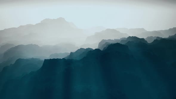 Fog in Rocky Mountain Valley alt