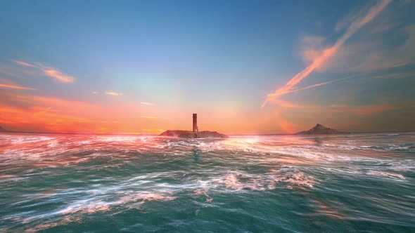 Seascape at dusk alt