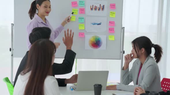 Business Project Presentation By Proficiently Skilled Businesswoman Team Leader alt