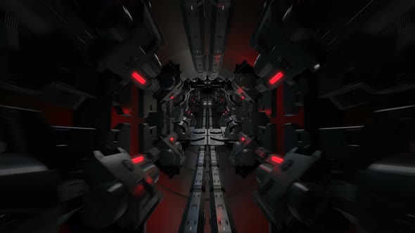 3d render of futuristic tunnel with light, loop. alt