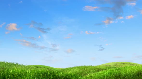 Meadow and Time-Lapse Sky Background