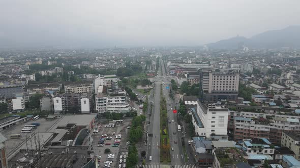 Builds of Dujiangyan City, Asia alt