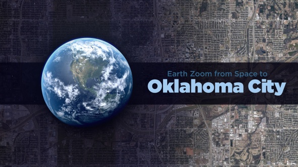 Oklahoma City (Oklahoma, USA) Earth Zoom to the City from Space