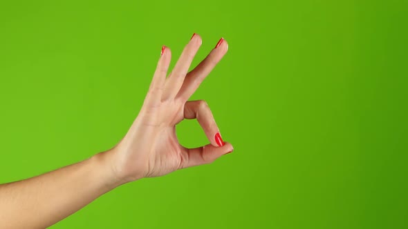 Hand Shows Gesture Fingers Okay, All Right Twice Per Frame alt