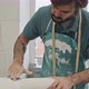 Man Polishing Plaster Cast - VideoHive Item for Sale