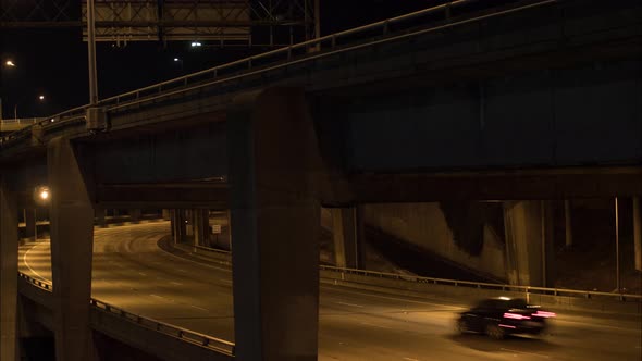 Hyperlapse Seattle Interstate 5 Freeway Highway Interchange Roads At Night Overpass alt