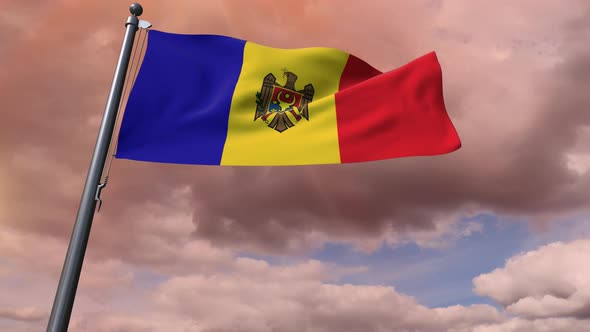Moldova Flag 4K alt