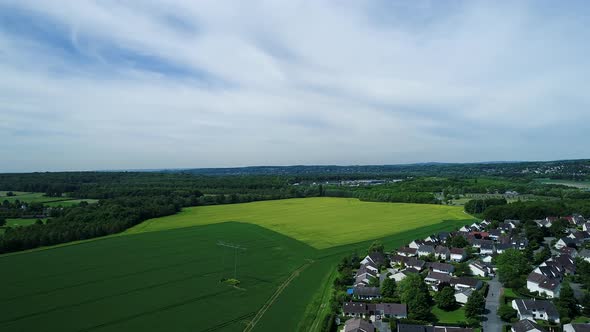 French Vexin Regional Natural Park seen from the sky, Stock Footage