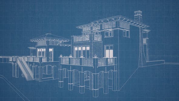 Architectural Blueprint background animation alt