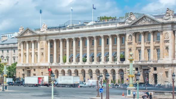 Architecture of Place De La Concorde Timelapse in Paris alt