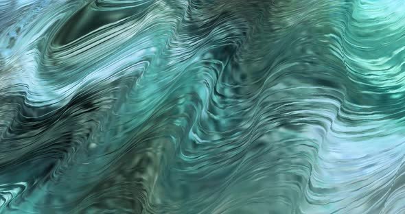 Abstract turquoise waves animation.