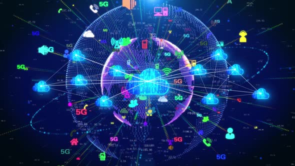 Cloud Computing Cloud Services Big Data 5g Internet Information Technology Background alt