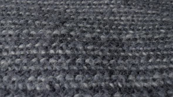 Knitted Gray Wool Fabric in Macro alt