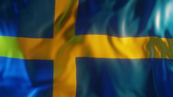 Sweden Flag with Edge Bump