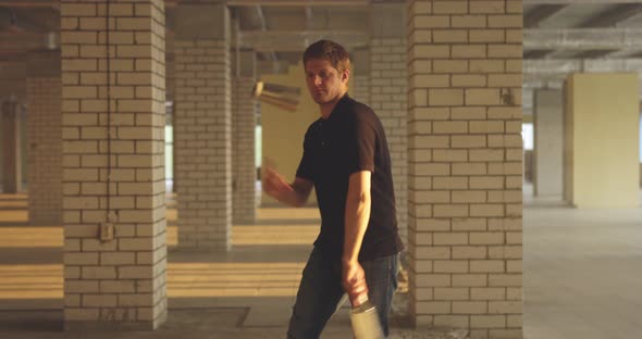 Male Bartender Juggling Bottle and Shaker alt