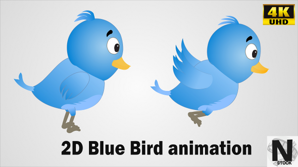 2 D Blue Bird V1 by NinthStock | VideoHive