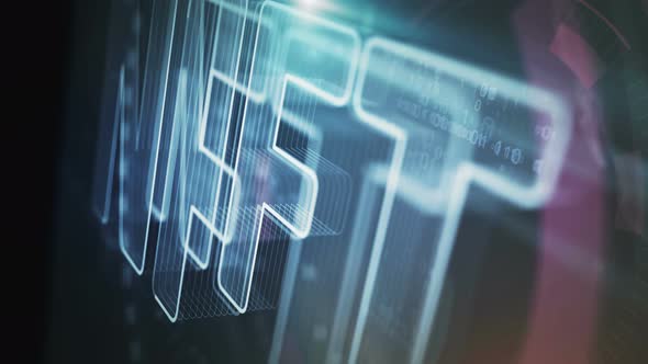 NFT Non-Fungible Token symbol loop digital concept alt