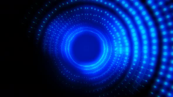 Glow Blue Circles Particles Background 4K