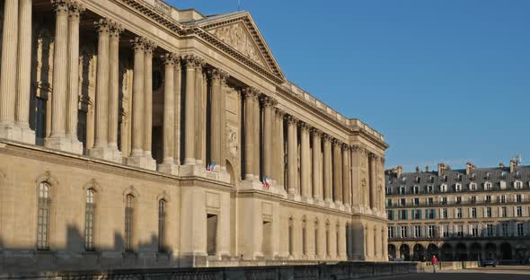 The Louvre museum , rue de l amiral de Coligny, Paris, France, Stock ...