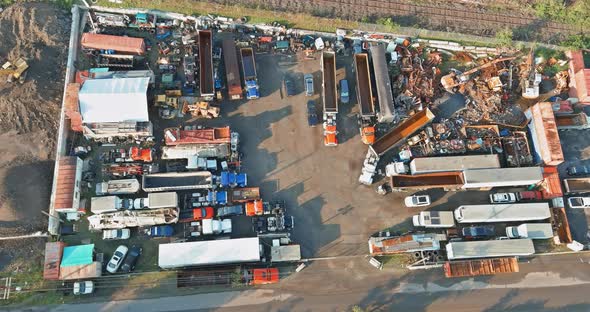 Metal Scrap As Waste Collected in a Part at Junkyard Scrap Yard for Recycling alt