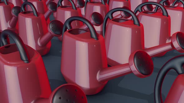 A Lot Of Watering Cans In A Row Hd alt