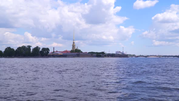 Peter and Paul Fortress on the Banks of the Neva River