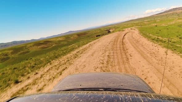 4 Wd Driving On Gravel Road Outdoors Hyperlapse alt