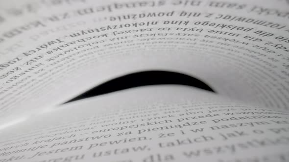 Camera Moves Inside Tube Folded Pages of Book alt