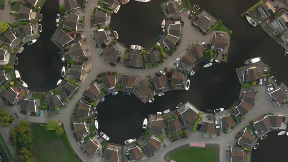 Bird's Eye View of the Lemmer Marina Unusual Cogs and Geometric Shapes alt