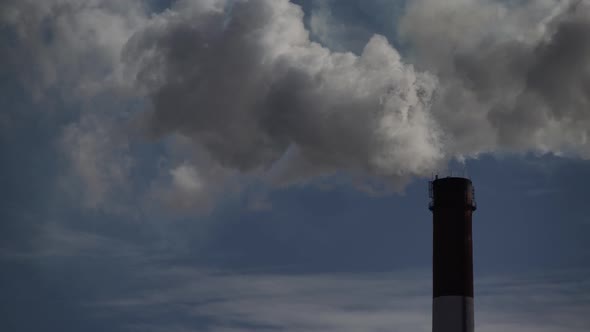 Smoke Comes From the Chimney. Air Pollution. Ecology. Kyiv. Ukraine. alt