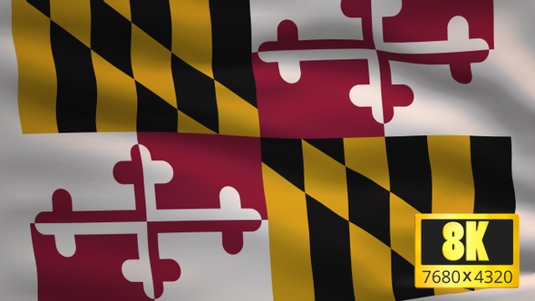 8K Maryland State Flag Background alt