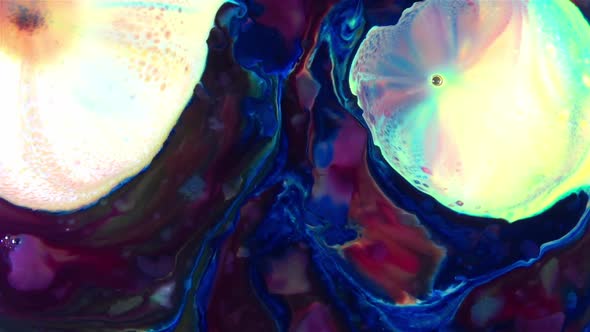Colorful Liquid Ink Colors Blending Burst Swirl Fluid 65