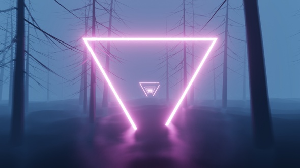 Glowing Triangle In The Forest