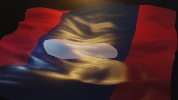 Laos Flag Low Angle View