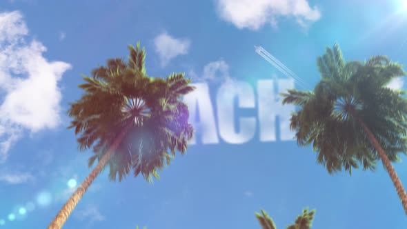 "recreation" text in the sky in the form of clouds on the theme of tourism alt