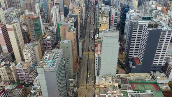 Top down view of Hong Kong city alt