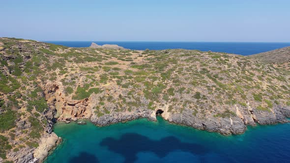 Aerial View of Kalydon Island, Crete, Greece