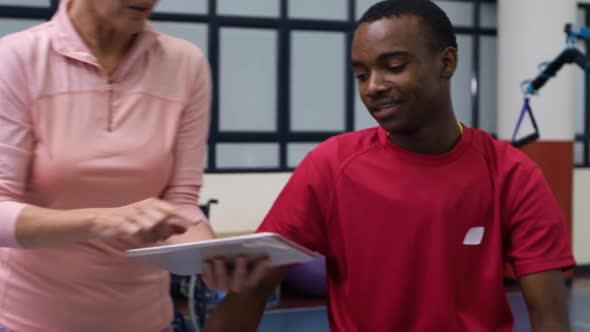 Man exercising with prosthetic legs alt