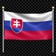Slovakia Flag Waving In Double Pole Looped - VideoHive Item for Sale