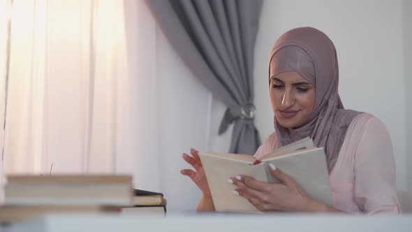 Reading Woman Literature Fan Book Home Window alt