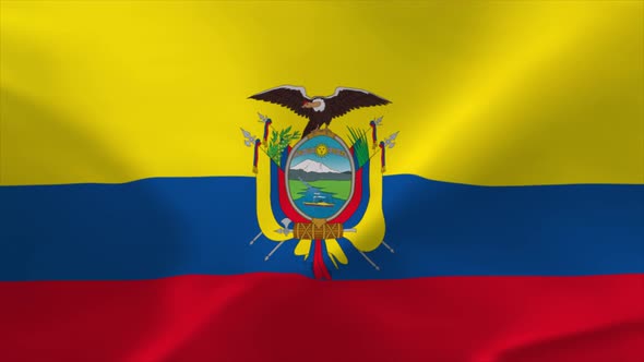 Ecuador Waving Flag 4K Moving Wallpaper Background alt